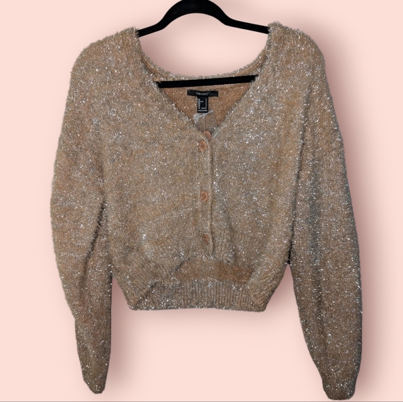 Forever 21 Tinsel Eyelash Sweater NWT - Picture 1 of 4